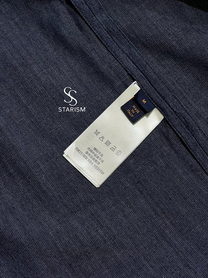 LV Blason Embellished Denim Pajama Shirt